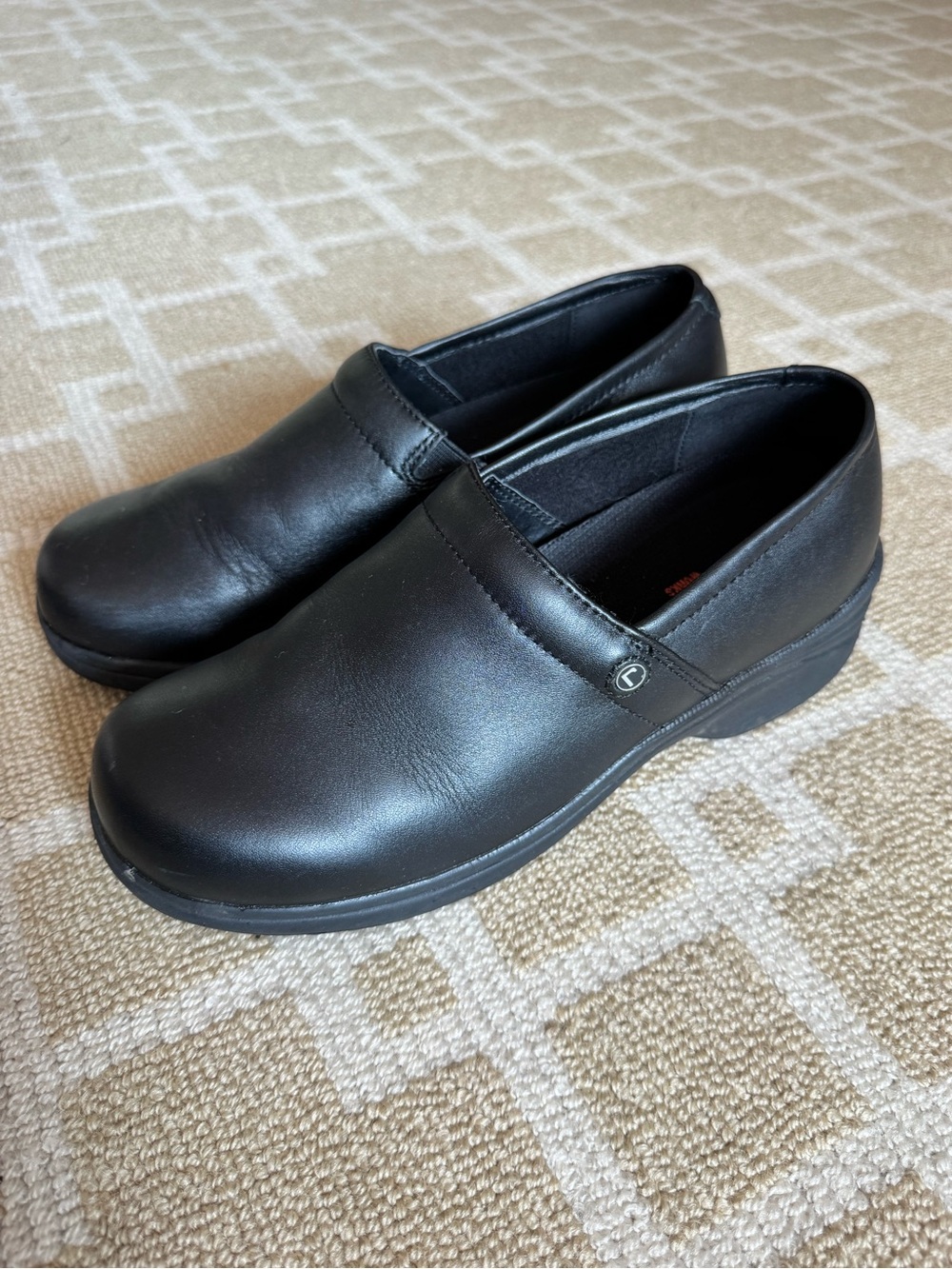 Rockport Works Leather Slip Resistant Work Clogs Utility Shoes Black Size 8.5 - Picture 9 of 11